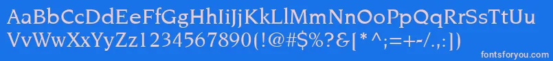 ItcNovareseLtMedium Font – Pink Fonts on Blue Background