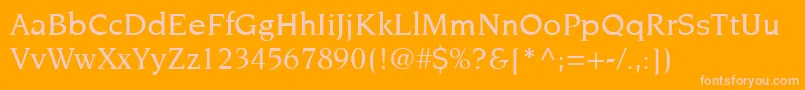 ItcNovareseLtMedium Font – Pink Fonts on Orange Background