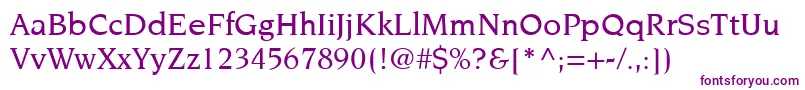 フォントItcNovareseLtMedium – 紫色のフォント