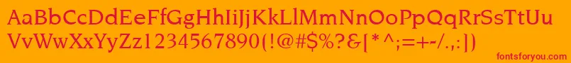 ItcNovareseLtMedium Font – Red Fonts on Orange Background