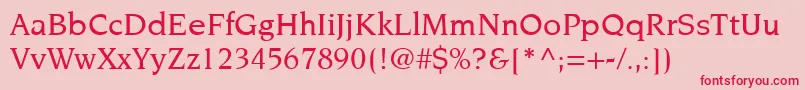 ItcNovareseLtMedium-Schriftart – Rote Schriften auf rosa Hintergrund