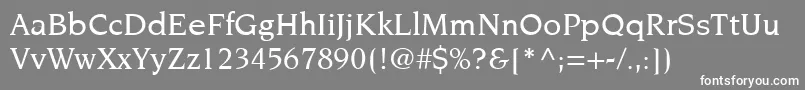 ItcNovareseLtMedium Font – White Fonts on Gray Background