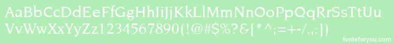 ItcNovareseLtMedium Font – White Fonts on Green Background