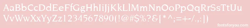 ItcNovareseLtMedium Font – White Fonts on Pink Background