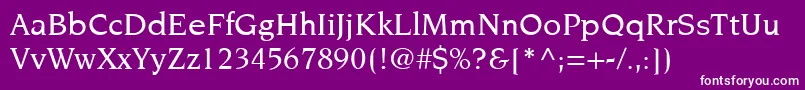 フォントItcNovareseLtMedium – 紫の背景に白い文字