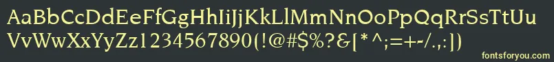 ItcNovareseLtMedium Font – Yellow Fonts on Black Background