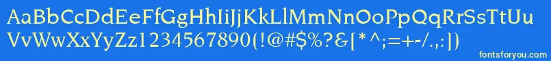 フォントItcNovareseLtMedium – 黄色の文字、青い背景