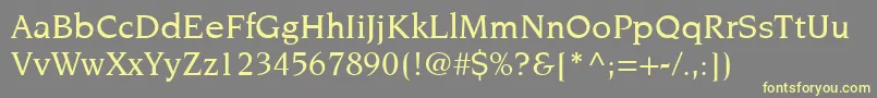 ItcNovareseLtMedium Font – Yellow Fonts on Gray Background
