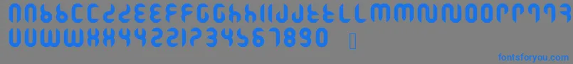 フォントRamasuri – 灰色の背景に青い文字