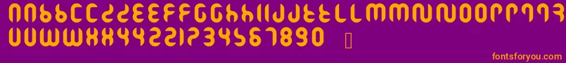 Ramasuri Font – Orange Fonts on Purple Background