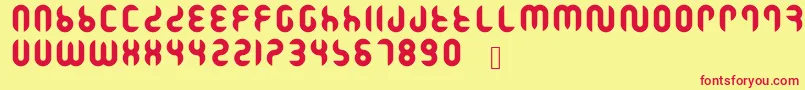 Ramasuri Font – Red Fonts on Yellow Background