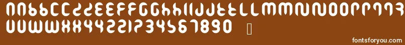 フォントRamasuri – 茶色の背景に白い文字