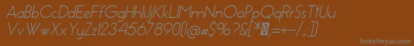 EssenceSansItalic Font – Gray Fonts on Brown Background