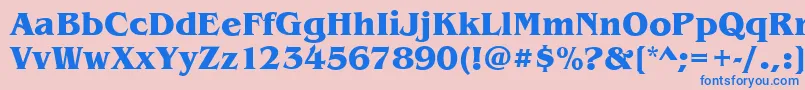 BenjaminBoldRegular-Schriftart – Blaue Schriften auf rosa Hintergrund