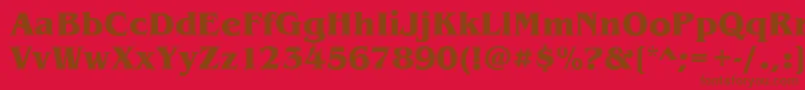 BenjaminBoldRegular Font – Brown Fonts on Red Background