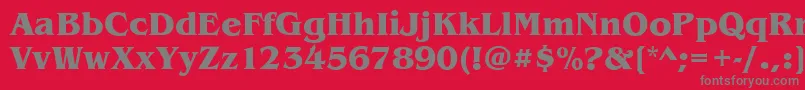 BenjaminBoldRegular Font – Gray Fonts on Red Background