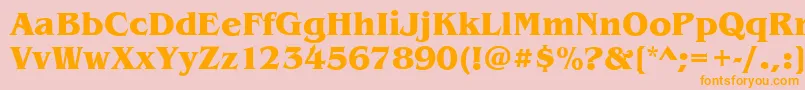 BenjaminBoldRegular Font – Orange Fonts on Pink Background