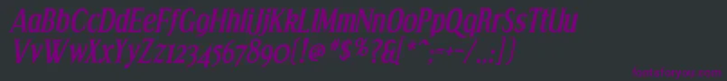 Шрифт EffloresceBoldItalic – фиолетовые шрифты на чёрном фоне