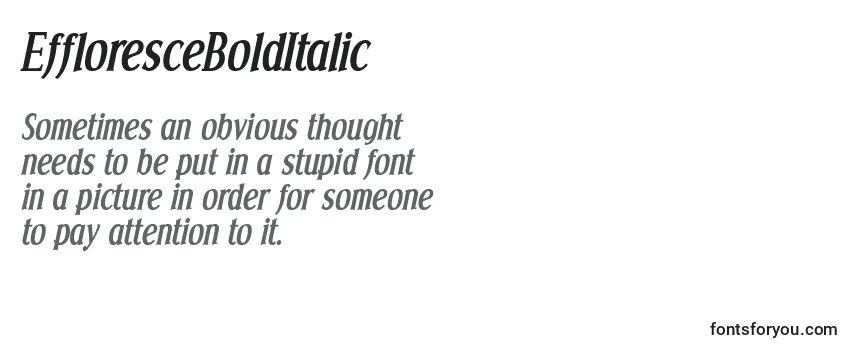 EffloresceBoldItalic Font