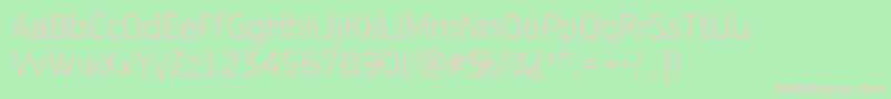 PfsquaresansproLight Font – Pink Fonts on Green Background