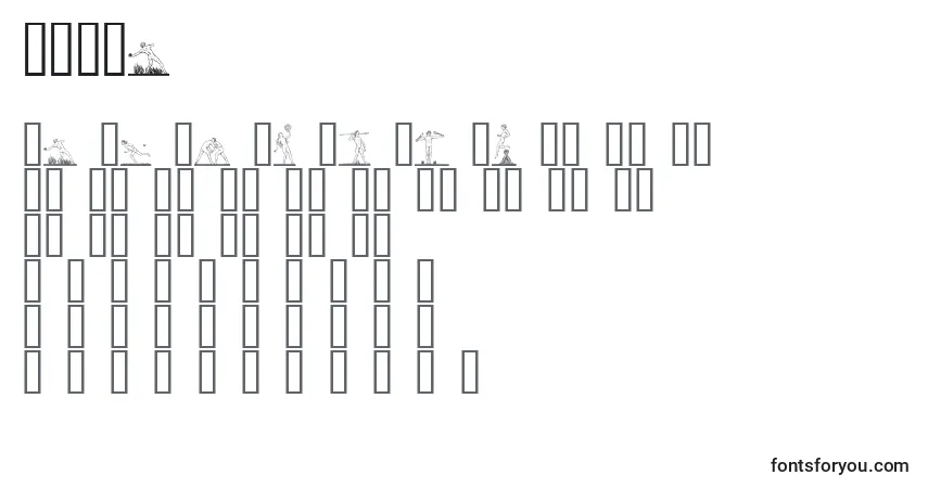 Czcionka 1998a – alfabet, cyfry, specjalne znaki
