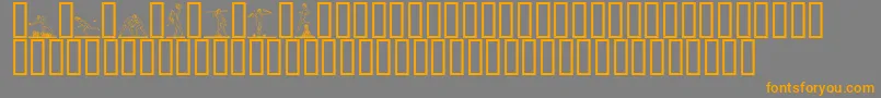1998a Font – Orange Fonts on Gray Background