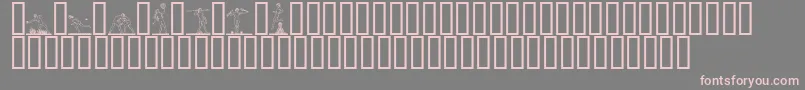 1998a Font – Pink Fonts on Gray Background