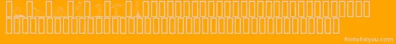 フォント1998a – オレンジの背景にピンクのフォント