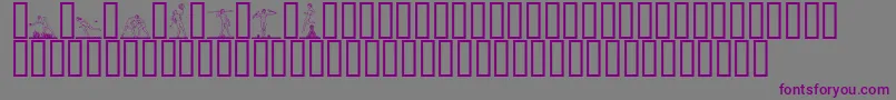 フォント1998a – 紫色のフォント、灰色の背景