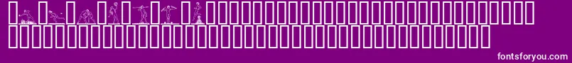 1998a Font – White Fonts on Purple Background