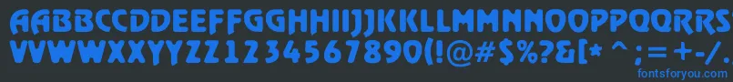 RewindertitulrghBold Font – Blue Fonts on Black Background