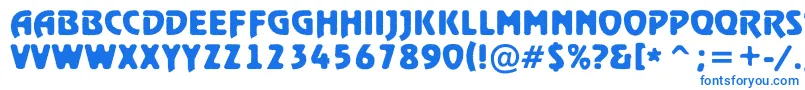 フォントRewindertitulrghBold – 白い背景に青い文字