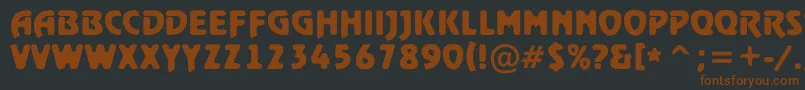 Шрифт RewindertitulrghBold – коричневые шрифты на чёрном фоне