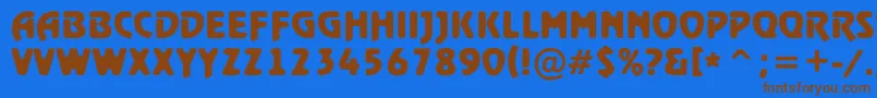 RewindertitulrghBold Font – Brown Fonts on Blue Background