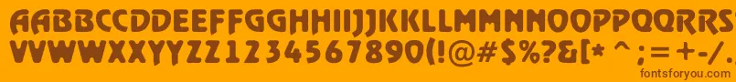 RewindertitulrghBold Font – Brown Fonts on Orange Background
