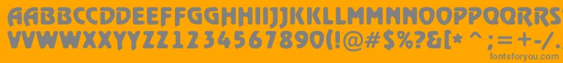 フォントRewindertitulrghBold – オレンジの背景に灰色の文字