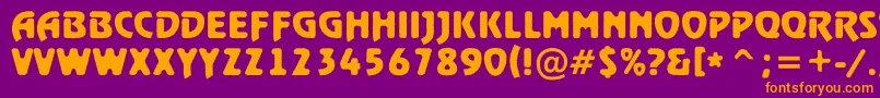 RewindertitulrghBold Font – Orange Fonts on Purple Background