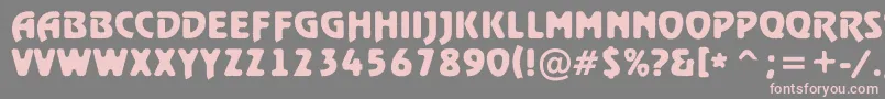 フォントRewindertitulrghBold – 灰色の背景にピンクのフォント