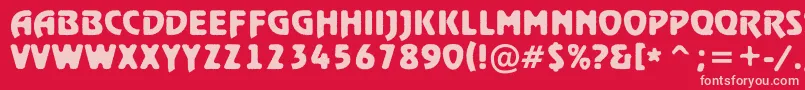 RewindertitulrghBold Font – Pink Fonts on Red Background