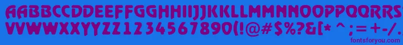 RewindertitulrghBold Font – Purple Fonts on Blue Background