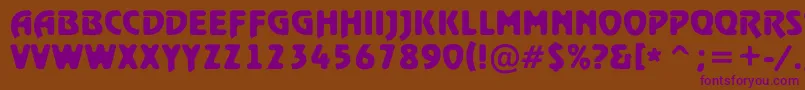 Шрифт RewindertitulrghBold – фиолетовые шрифты на коричневом фоне
