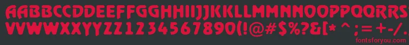 RewindertitulrghBold Font – Red Fonts on Black Background
