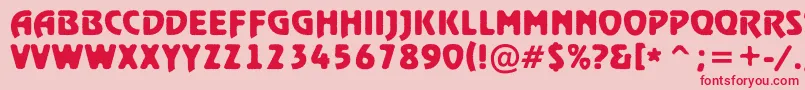 RewindertitulrghBold Font – Red Fonts on Pink Background