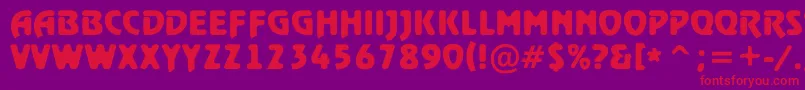 RewindertitulrghBold Font – Red Fonts on Purple Background