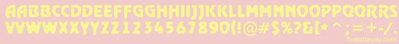 RewindertitulrghBold Font – Yellow Fonts on Pink Background