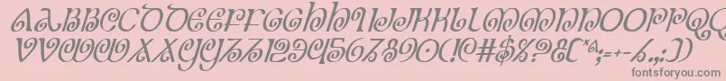 TheShireCondensedItalic Font – Gray Fonts on Pink Background