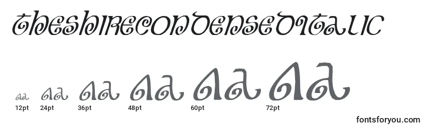 TheShireCondensedItalic Font Sizes
