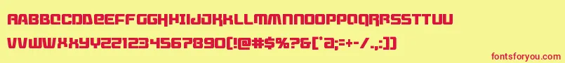 フォントLivewiredcond – 赤い文字の黄色い背景