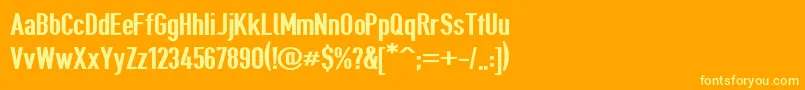 Giveahootexbd Font – Yellow Fonts on Orange Background