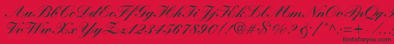 WynnerockscriptBlack-fontti – mustat fontit punaisella taustalla
